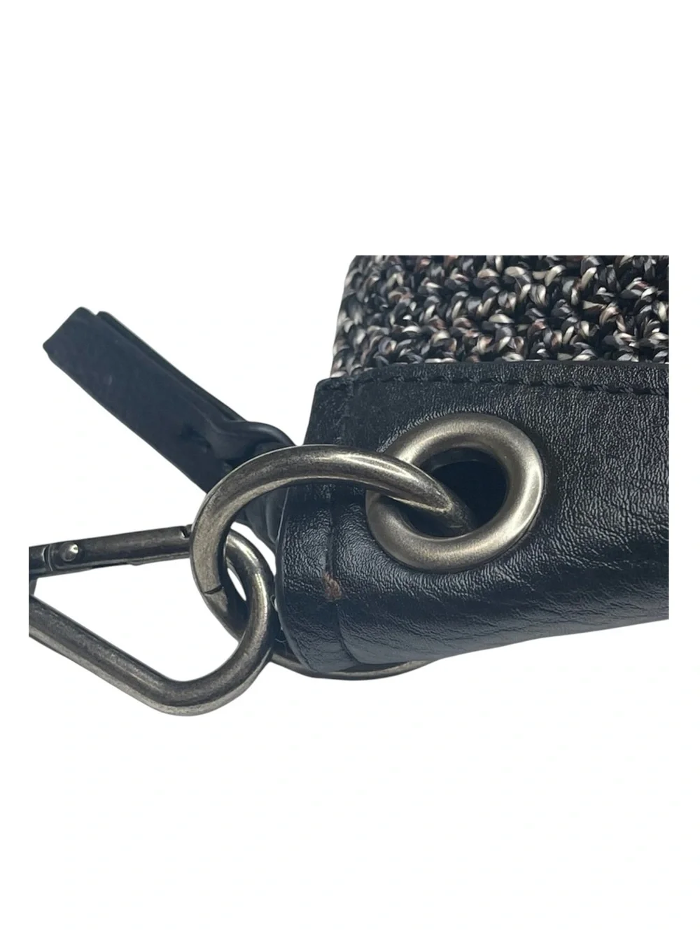 new The Sak ᯾ Indio Small Crochet Tote Handbag Bag ᯾ Urban Static Charcoal Knit